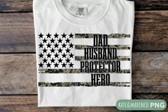 Father's Day PNG | Dad Husband Protector Hero PNG | Flag PNG Product Image 2