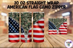 American Flag and Camouflage Zipper Tumbler Wrap Bundle Product Image 7