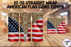 American Flag and Camouflage Zipper Tumbler Wrap Bundle Product Image 2