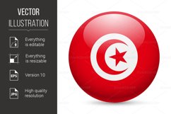 Round glossy icon of Tunisia Product Image 1