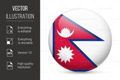 Round glossy icon of Nepal Product Image 1