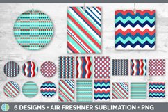 Bundle of six 4th of July car air freshener sublimation designs.