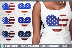 Bundle of six 4th of July heart frames clipart.