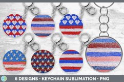 Bundle of six 4th of July keychain sublimation designs