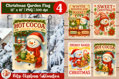 Christmas Garden Flag Bundle,Vintage Christmas,Cute Snowman Product Image 5