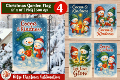 Christmas Garden Flag Bundle,Vintage Christmas,Cute Snowman Product Image 6