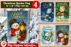 Christmas Garden Flag Bundle,Vintage Christmas,Cute Snowman Product Image 7