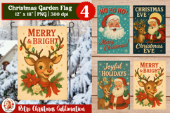 Christmas Garden Flag, Vintage Santa, Merry Christmas Product Image 1