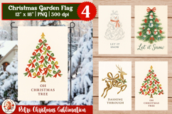 Christmas Garden Flag, Cristmas Tree, Whimsical Coquette Bow Product Image 1