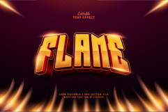 Flame Editable Text Effect Style Esport 3d Product Image 1