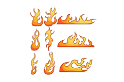 Flame decals design elements creating fiery passion Product Image 1