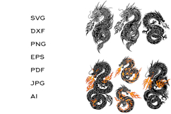 7 Flaming dragon tattoo Product Image 1