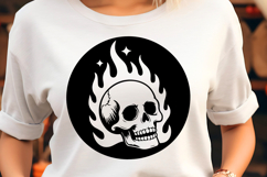Skull with Flames SVG Product Image 1
