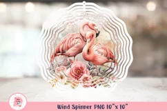 Flamingo Wind Spinner, Door Hanger Png, Keychain Png, Car Coaster