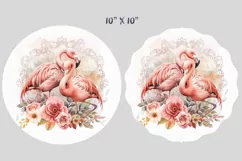 Flamingo Wind Spinner, Door Hanger Png, Keychain Png, Car Coaster