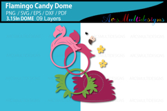 Flamingo candy dome SVG Product Image 3