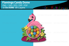 Flamingo candy dome SVG Product Image 2