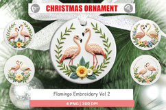 Ornament Flamingo Embroidery Product Image 1
