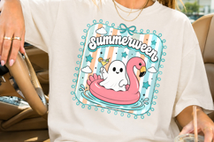 Flamingo Ghost Sublimation Design PNG Product Image 2