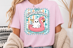 Flamingo Ghost Sublimation Design PNG Product Image 3