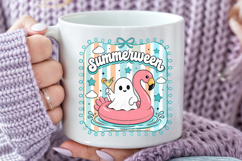 Flamingo Ghost Sublimation Design PNG Product Image 4