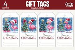 flamingo gift tags