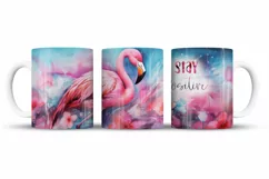 Flamingo Mug Wrap Sublimation Designs, 3d Mug, Flamingo Png