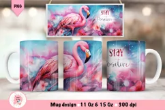 Flamingo Mug Wrap Sublimation Designs, 3d Mug, Flamingo Png