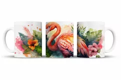 Flamingo Mug Wrap Sublimation Designs, 3d Mug, Bee Png