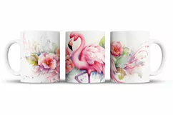Flamingo Mug Wrap Sublimation Designs, 3d Mug, Flamingo Png