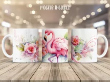 Flamingo Mug Wrap Sublimation Designs, 3d Mug, Flamingo Png