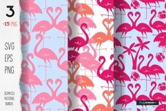 Flamingo svg pattern Tropical summer print Product Image 3