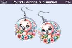 Flamingo Tropical Round Earrings | Summer Vibes Earrings Product Image 1