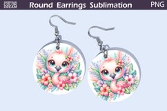 Flamingo Tropical Round Earrings | Summer Vibes Earrings Product Image 1
