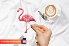 Flamingo Sticker, Flamingo Party Decoration Sticker Product Image 1