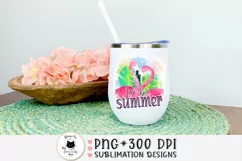 flamingo sublimation design with a quote shown on a tumbler