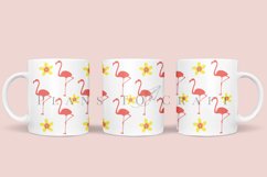 flamingo summer coffee mug sublimation wrap glass mug wrap svg presized for 11oz and 15oz glass ready to cut and sublimation files