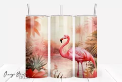 Flamingo Tropical Tumbler Sublimation Summer Tumbler Wrap