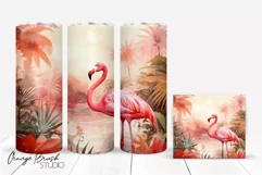 Flamingo Tropical Tumbler Sublimation Summer Tumbler Wrap