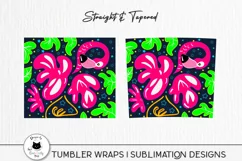 summer tumbler wraps with flamingo