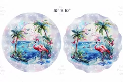 Flamingo Wind Spinner, Door Hanger Png, Keychain Png, Car Coaster