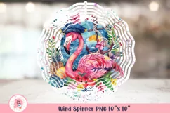 Flamingo Wind Spinner, Door Hanger Png, Keychain Png, Car Coaster