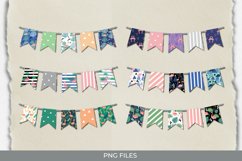Flamingo with Vintage Color Seamless Pattern Bunting Banner Product Image 1