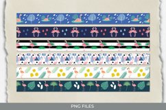 Flamingo with Vintage Color Seamless Pattern Stripe Product Image 1