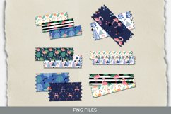 Flamingo with Vintage Color Seamless Pattern Tape Product Image 1