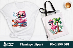 Funny flamingo clipart | Bird sublimation | Bird clipart PNG Product Image 1