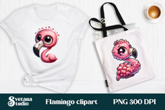 Funny flamingo clipart | Bird sublimation | Bird clipart PNG Product Image 1