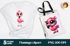 Funny flamingo clipart | Bird sublimation | Bird clipart PNG Product Image 1