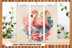 Tropical Birds Skinny Tumbler Sublimation Design Product Image 2
