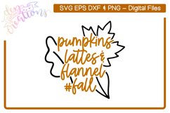Pumpkins Lattes &amp; Flannel #fall - Fall SVG Design Product Image 1